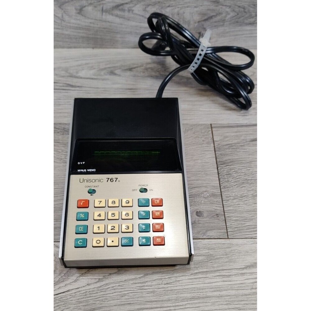 Vintage Unisonic 767 Calculator  TESTED WORKIING-See Video
